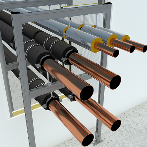 Passive fire protection for insulated pipework