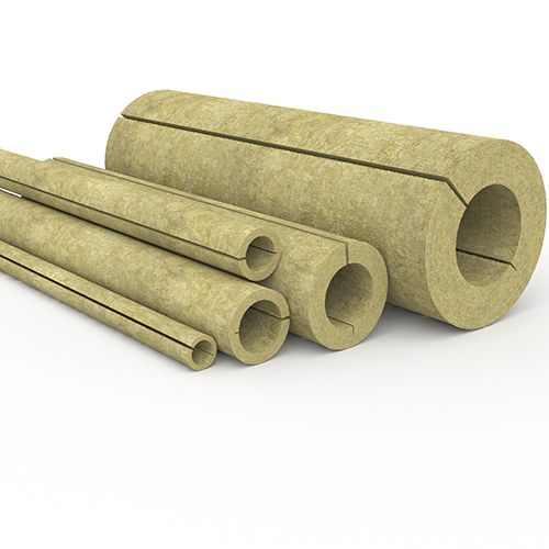 Mineral fibre insulation pipe sections