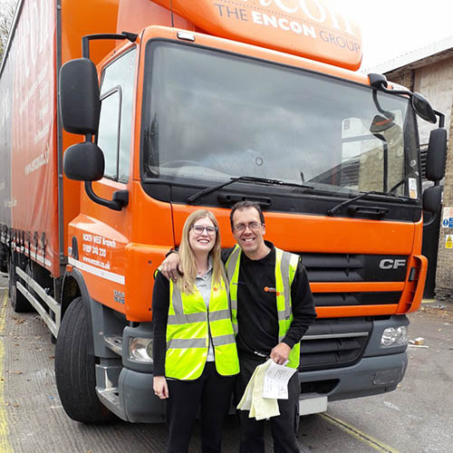 Encon Transport Manager Completing HGV Training