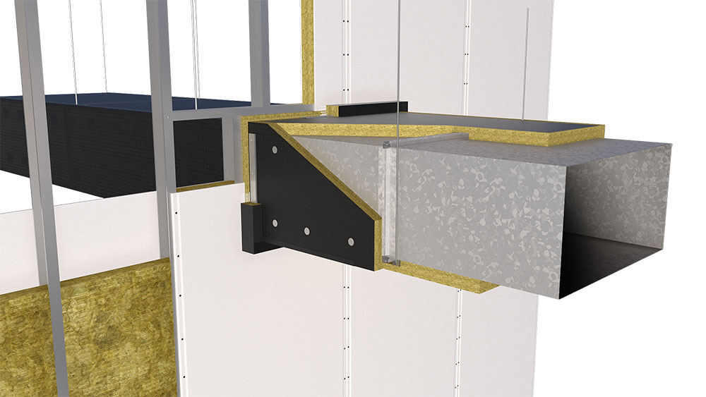 FIREPRO® Ductrock® Slab Applied To Rectangular And Square Steel Ductwork