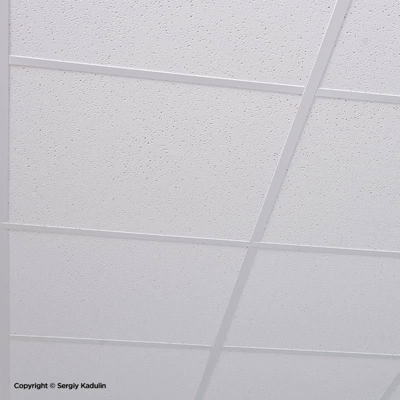 Knauf AMF Ecomin Planet ceiling tiles with grid