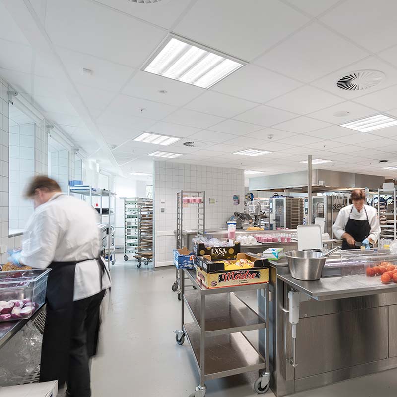 Rockfon CleanSpace Pro Commercial Kitchen Application