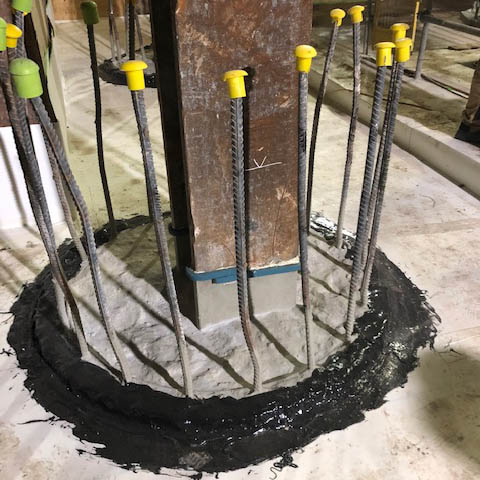 GCP Betec Flex To Pile With Steel Column Using LM Termination To Preprufe