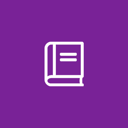 Literature and Guides Icon with Purple Background