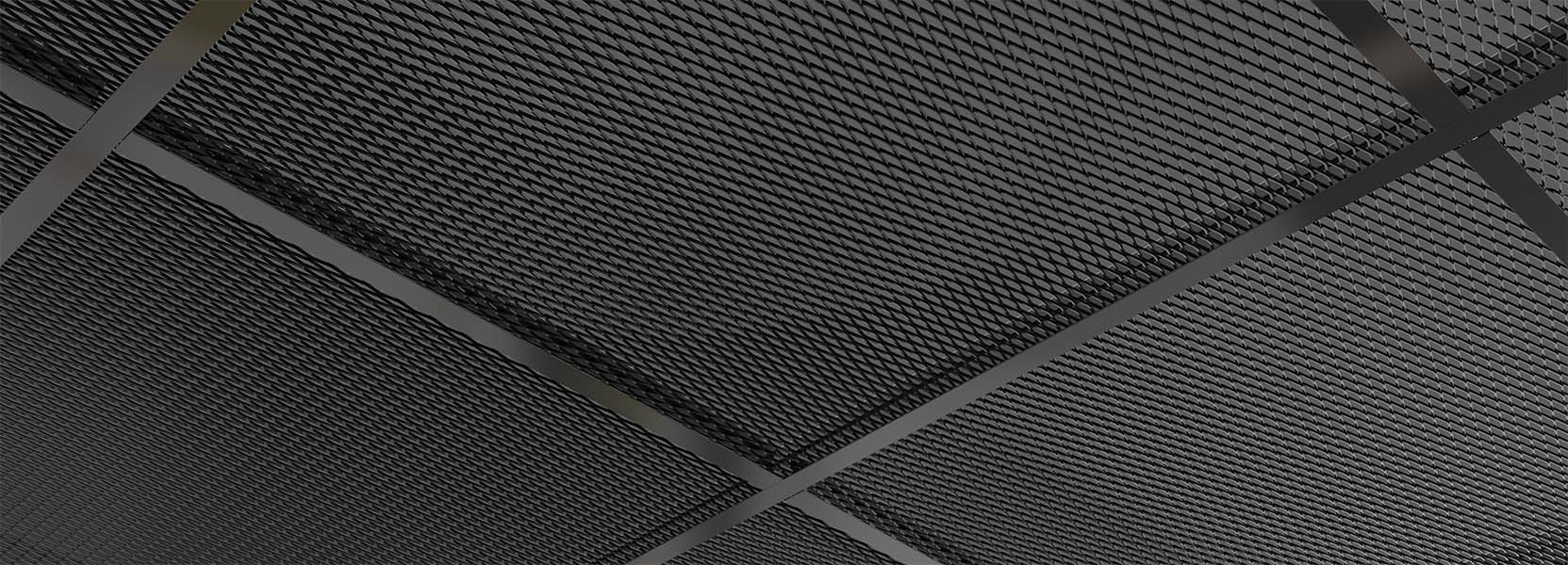 Zentia DecoMesh - black grid and tile