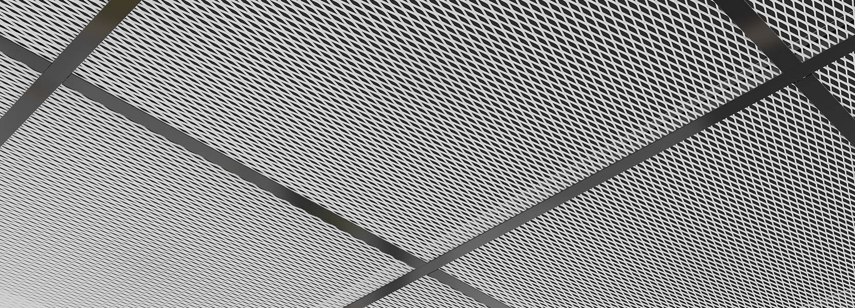 Zentia DecoMesh - black grid and white tile