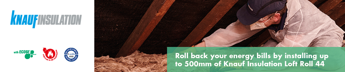 Knauf Insulation Loft Roll 44 for energy efficiency