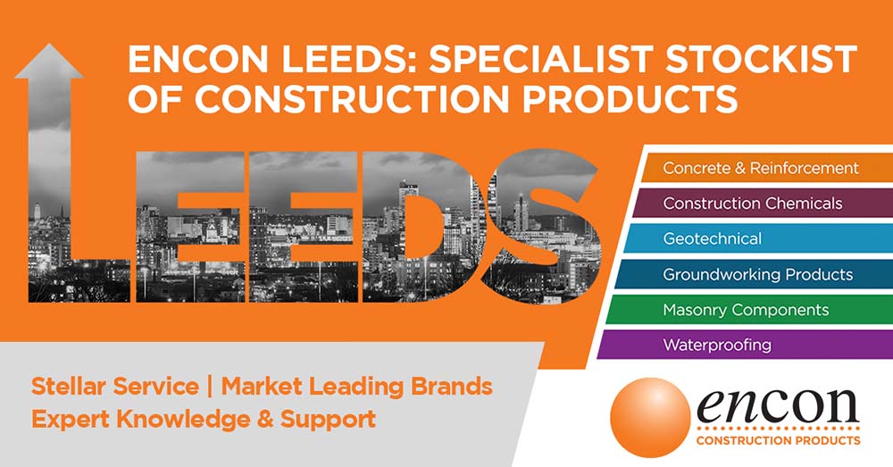 Leeds is now a specialist stockist of Construction Products
