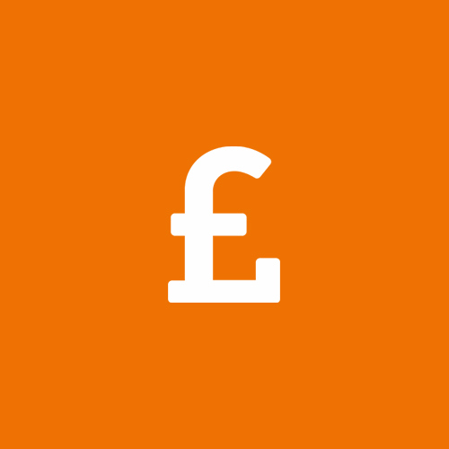 Price Change Icon with Orange Background