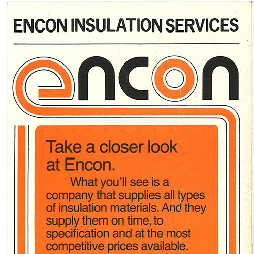 Encon Insulation history - old graphics