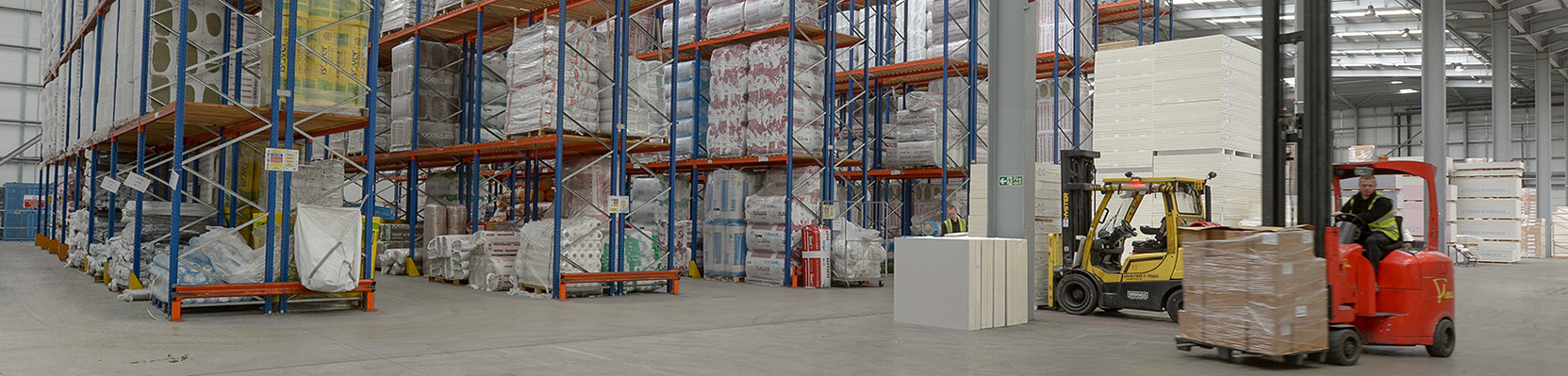 Insulation products in an Encon and Nevill Long warehouse