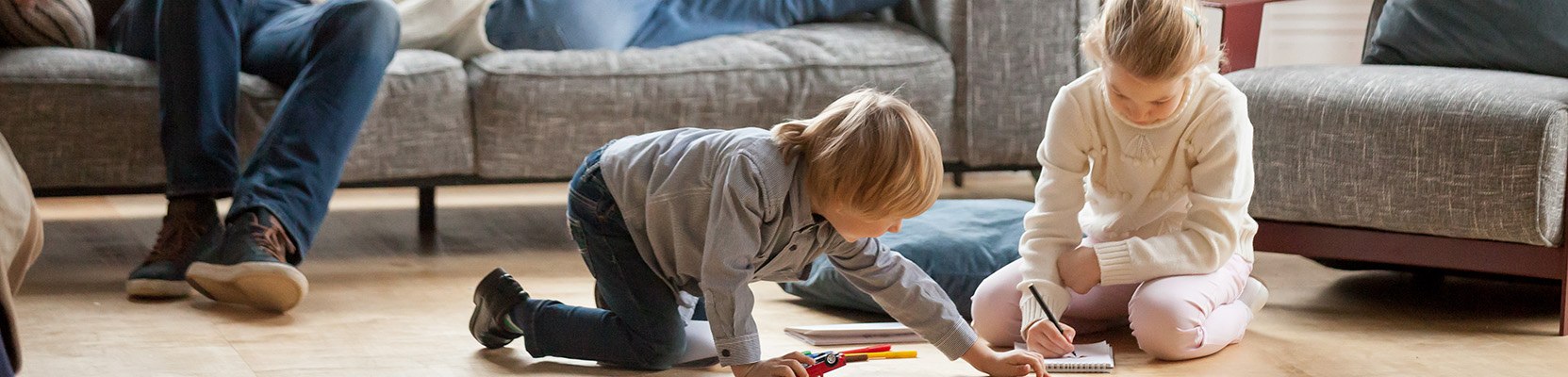 A family enjoying the comfort of their home