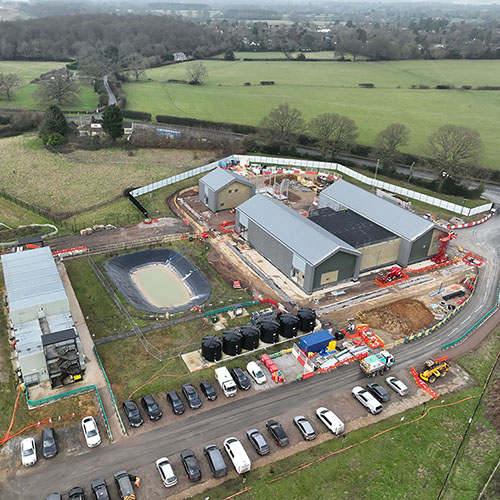 An overhead image of part of the Chiltern Tunnels construction