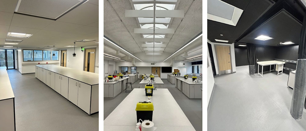 Interior of practical university teaching space 