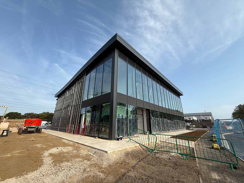 Image of the Sizewell Visitor Centre during construction