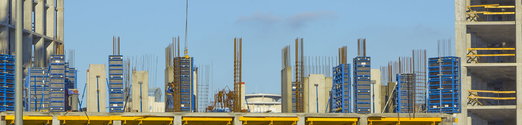 Reinforced concrete frame under construction